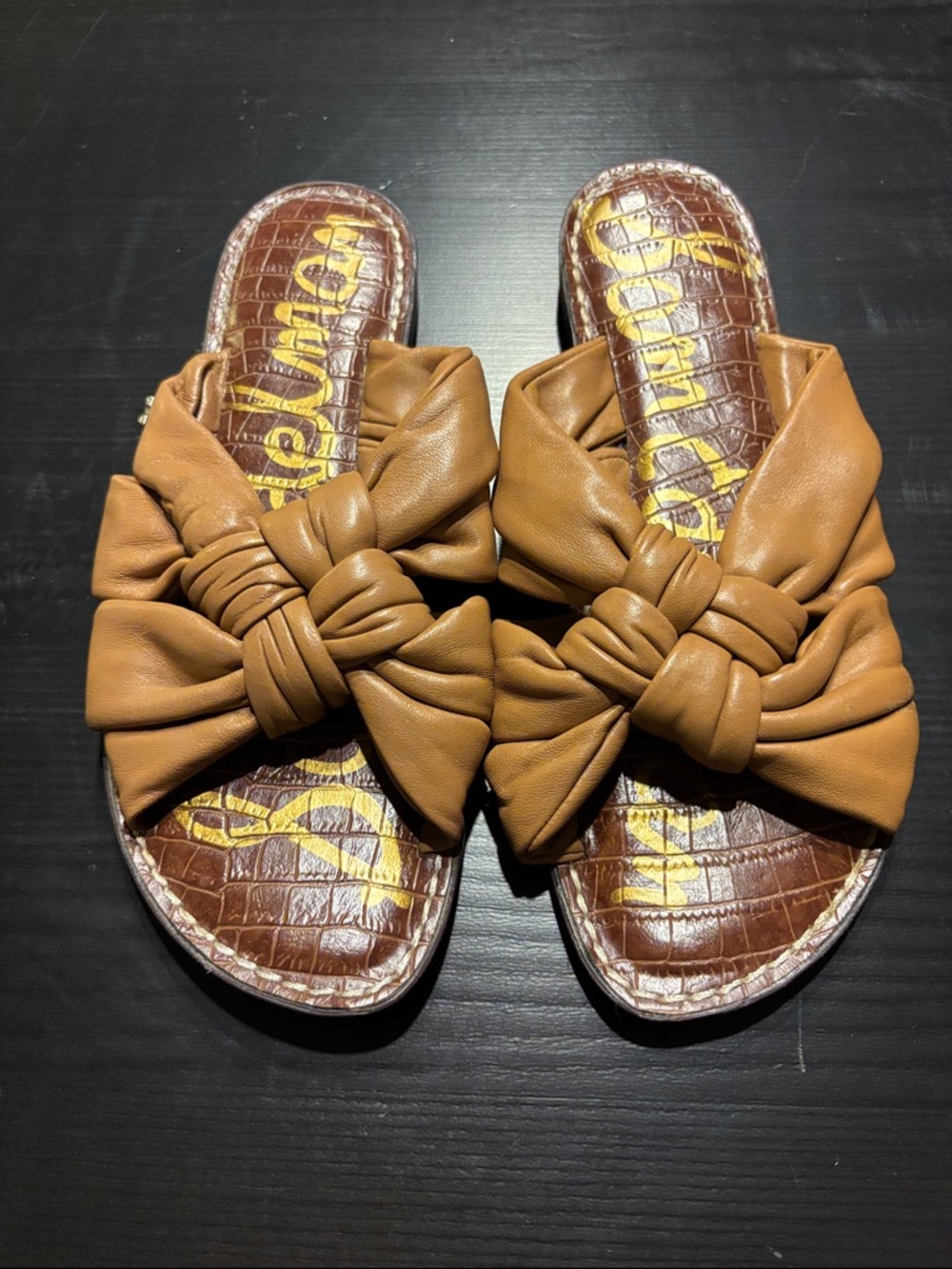 Sam Edelman Women’s Garson Knotted Slide Sandal - Tan - Size 8.5